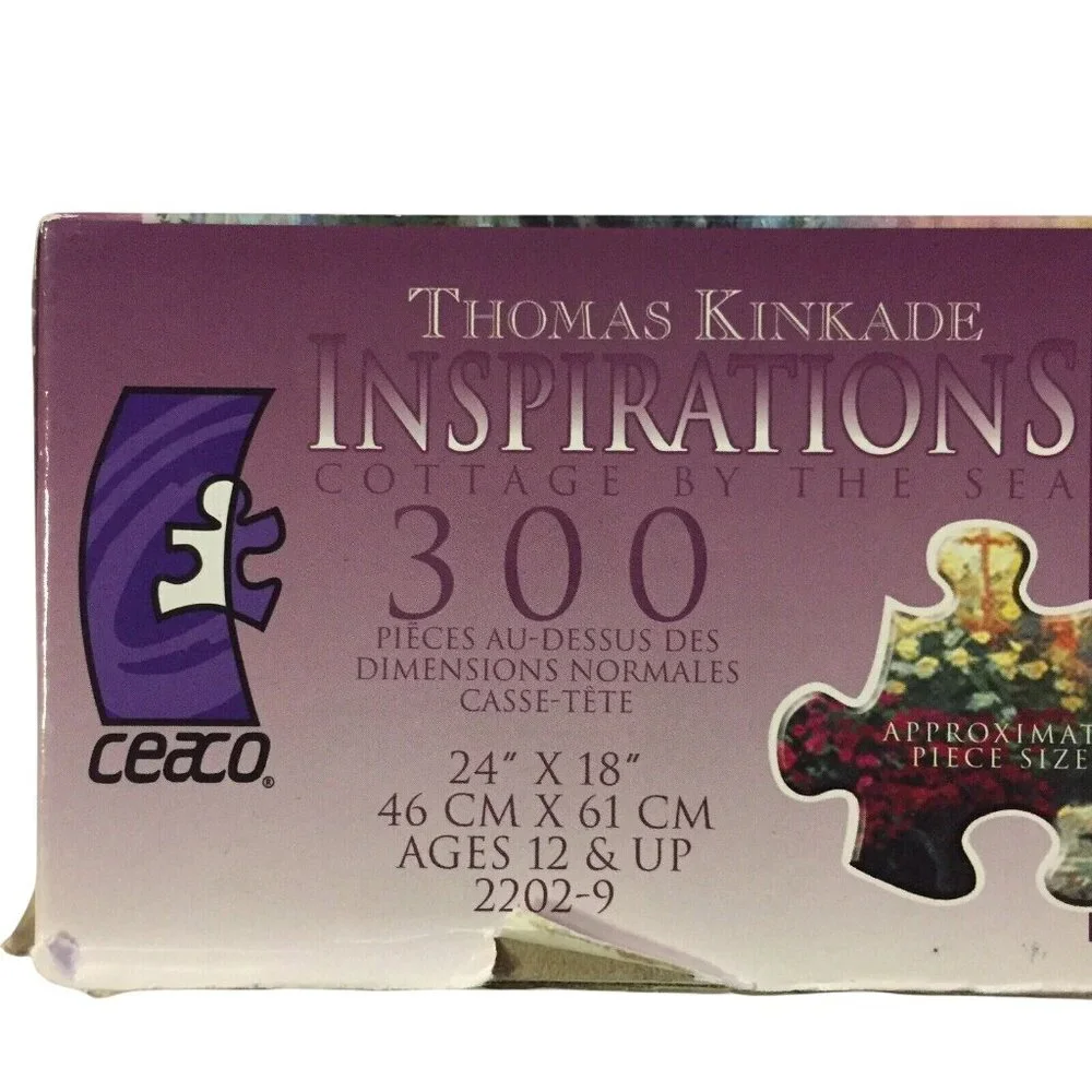 Thomas Kinkade Inspirations Puzzle 300 PC Cottage By The Sea Ceaco 2007 Oversize